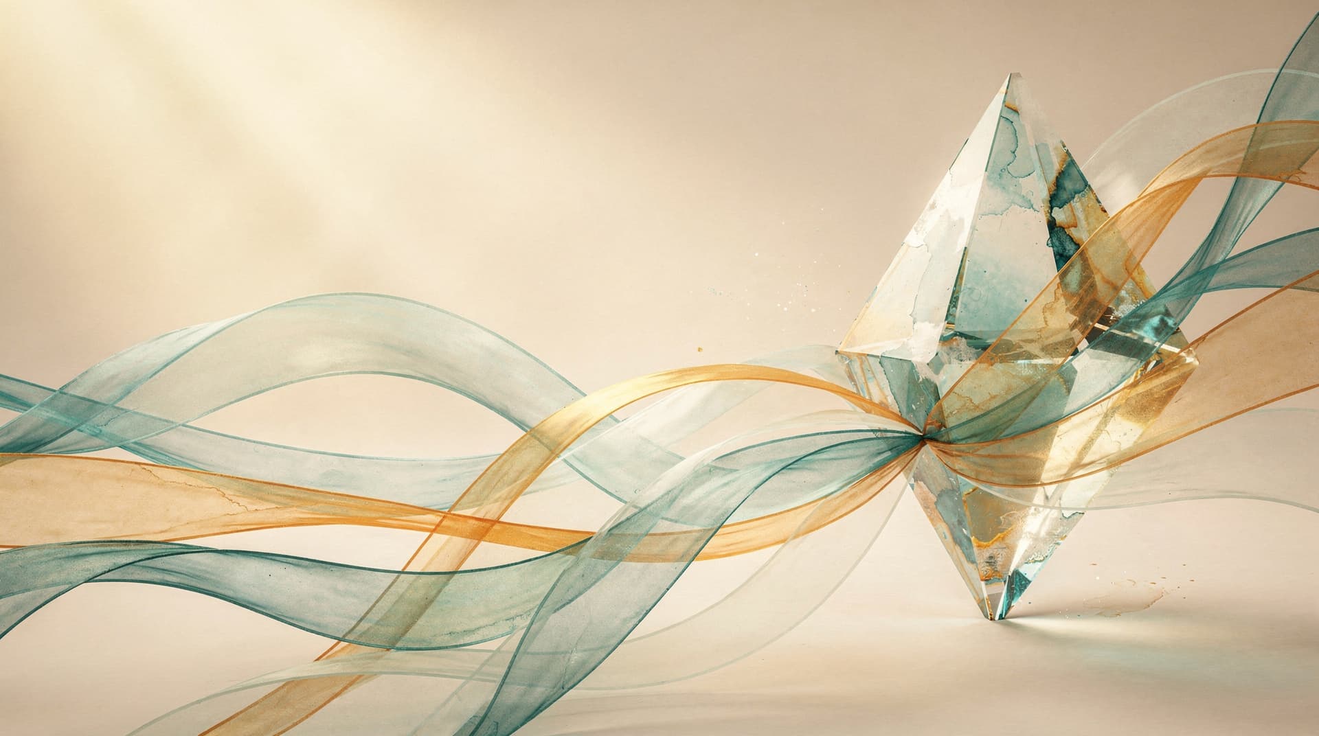 Abstract molten metal flows converging into crystalline structures representing startup idea refinement